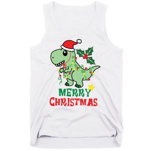 Merry Christmas Dino Holiday Tank Top