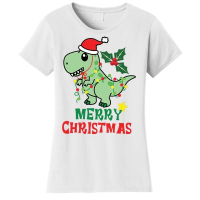 Merry Christmas Dino Holiday Women's T-Shirt