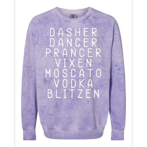 Merry Christmas Dasher Dancer Funny Holiday Colorblast Crewneck Sweatshirt