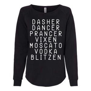 Merry Christmas Dasher Dancer Funny Holiday Womens California Wash Sweatshirt