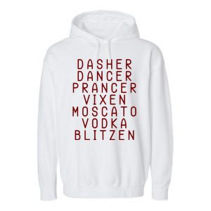 Merry Christmas Dasher Dancer Funny Holiday Garment-Dyed Fleece Hoodie