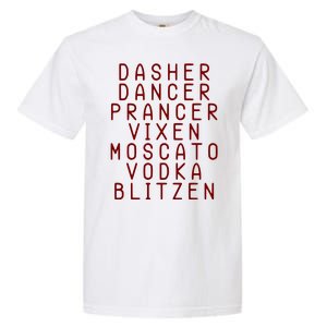 Merry Christmas Dasher Dancer Funny Holiday Garment-Dyed Heavyweight T-Shirt