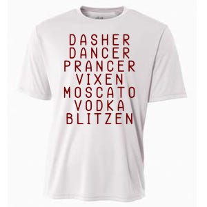 Merry Christmas Dasher Dancer Funny Holiday Cooling Performance Crew T-Shirt