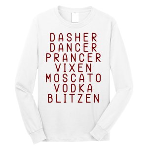 Merry Christmas Dasher Dancer Funny Holiday Long Sleeve Shirt