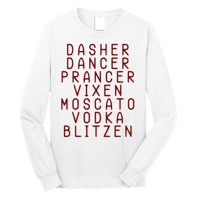 Merry Christmas Dasher Dancer Funny Holiday Long Sleeve Shirt