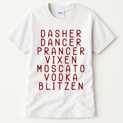Merry Christmas Dasher Dancer Funny Holiday Tall T-Shirt