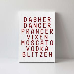 Merry Christmas Dasher Dancer Funny Holiday Canvas