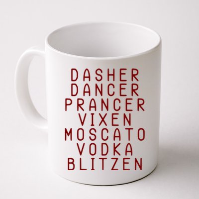 Merry Christmas Dasher Dancer Funny Holiday Coffee Mug