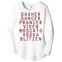 Merry Christmas Dasher Dancer Funny Holiday Women's Perfect Tri Tunic Long Sleeve Shirt