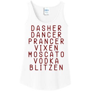 Merry Christmas Dasher Dancer Funny Holiday Ladies Essential Tank