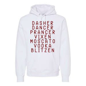 Merry Christmas Dasher Dancer Funny Holiday Premium Hoodie