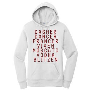 Merry Christmas Dasher Dancer Funny Holiday Women's Pullover Hoodie