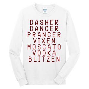 Merry Christmas Dasher Dancer Funny Holiday Tall Long Sleeve T-Shirt