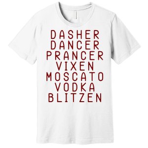 Merry Christmas Dasher Dancer Funny Holiday Premium T-Shirt