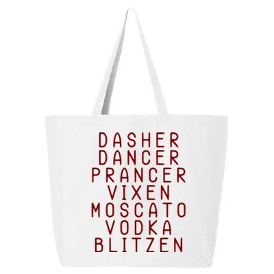 Merry Christmas Dasher Dancer Funny Holiday 25L Jumbo Tote