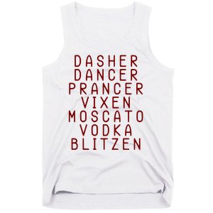 Merry Christmas Dasher Dancer Funny Holiday Tank Top