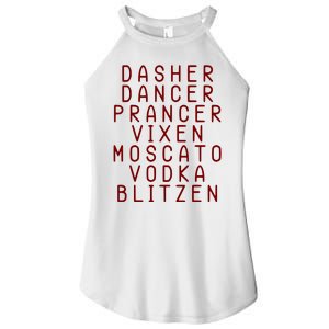 Merry Christmas Dasher Dancer Funny Holiday Women's Perfect Tri Rocker Tank