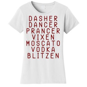 Merry Christmas Dasher Dancer Funny Holiday Women's T-Shirt