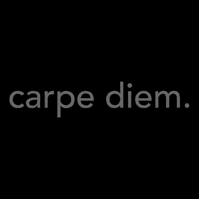 Minimalistic Carpe Diem. Minimal Drawstring Bag