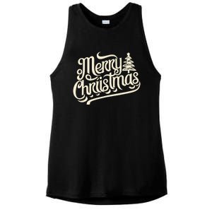 Merry Christmas Design For Ladies PosiCharge Tri-Blend Wicking Tank