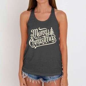 Merry Christmas Design For Women's Knotted Racerback Tank