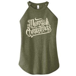 Merry Christmas Design For Women's Perfect Tri Rocker Tank