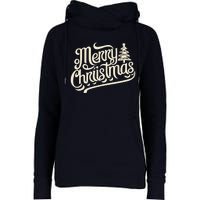 Merry Christmas Design For Womens Funnel Neck Pullover Hood