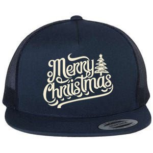 Merry Christmas Design For Flat Bill Trucker Hat