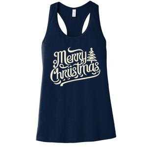 Merry Christmas Design For Women's Racerback Tank