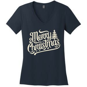 Merry Christmas Design For Women's V-Neck T-Shirt