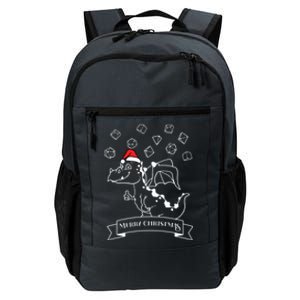 Merry Christmas Dragon Dice D20 Rpg Gamer Dungeon Rpg Gamer Meaningful Gift Daily Commute Backpack