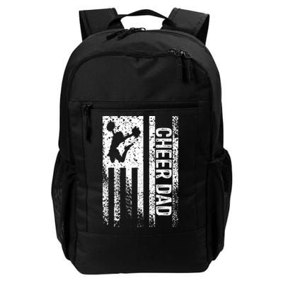 Mens Cheer Dad Vintage American Flag Father Cheerleader Squad Backpack