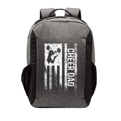 Mens Cheer Dad Vintage American Flag Father Cheerleader Squad Vector Backpack