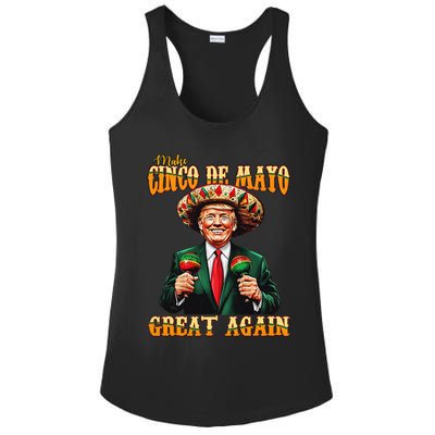Make Cinco De Mayo Great Again Funny Trump Fiesta 5 De Mayo Ladies PosiCharge Competitor Racerback Tank