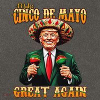 Make Cinco De Mayo Great Again Funny Trump Fiesta 5 De Mayo Cotton Canvas Backpack