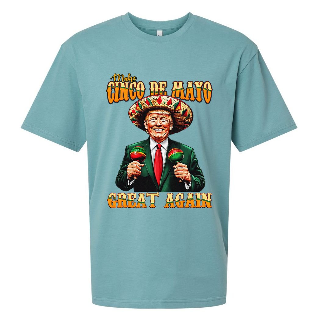 Make Cinco De Mayo Great Again Funny Trump Fiesta 5 De Mayo Sueded Cloud Jersey T-Shirt