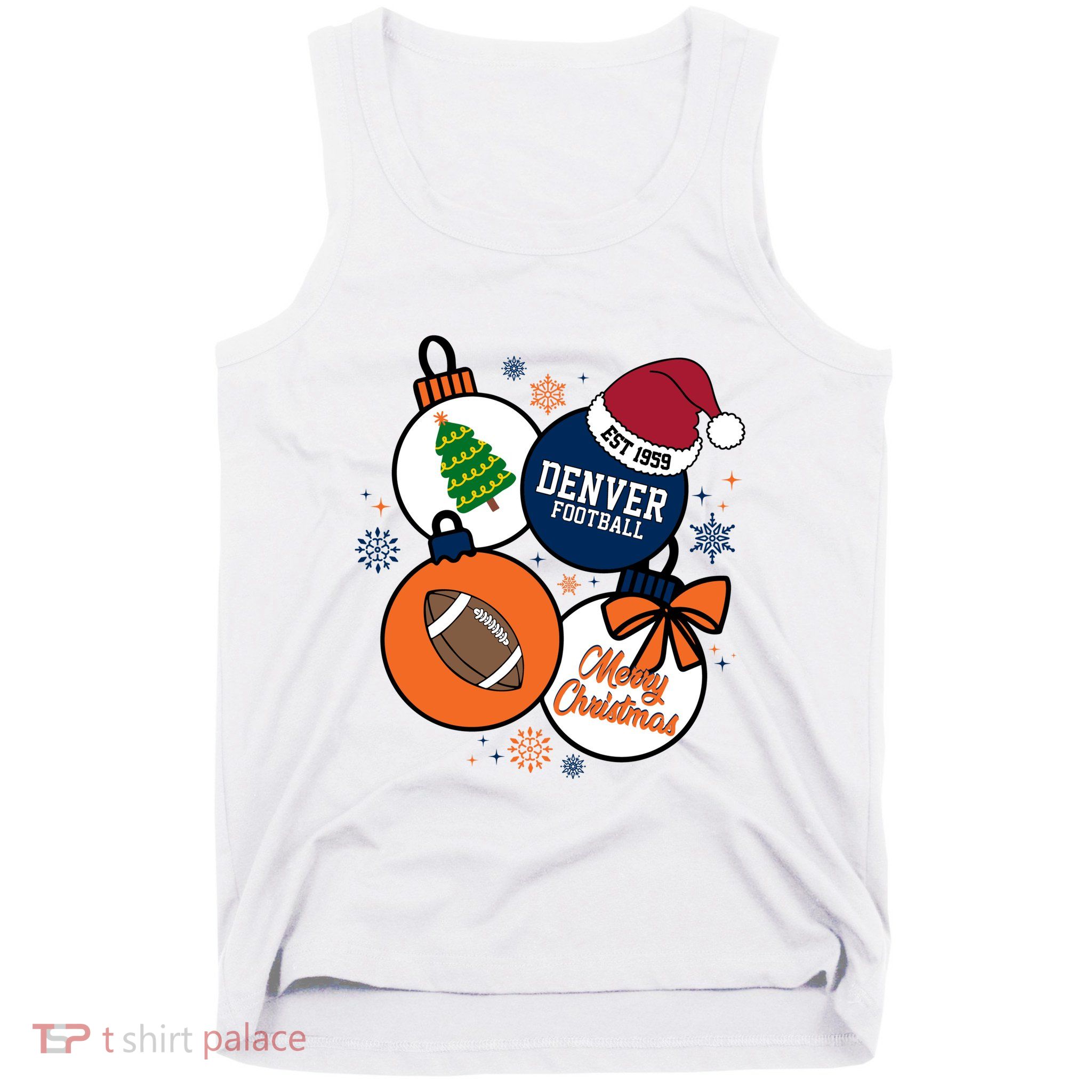 Merry Christmas Denver Football Est 1959 Tank Top