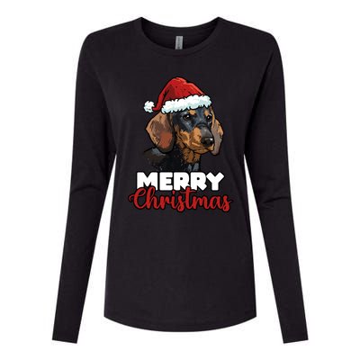 Merry Christmas Dachshund Dog Lover Gift Cool Gift Womens Cotton Relaxed Long Sleeve T-Shirt