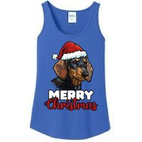 Merry Christmas Dachshund Dog Lover Gift Cool Gift Ladies Essential Tank