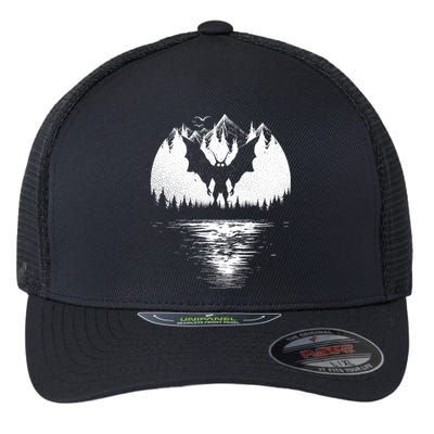 Mothman Cryptozoology Design Cryptid Flexfit Unipanel Trucker Cap