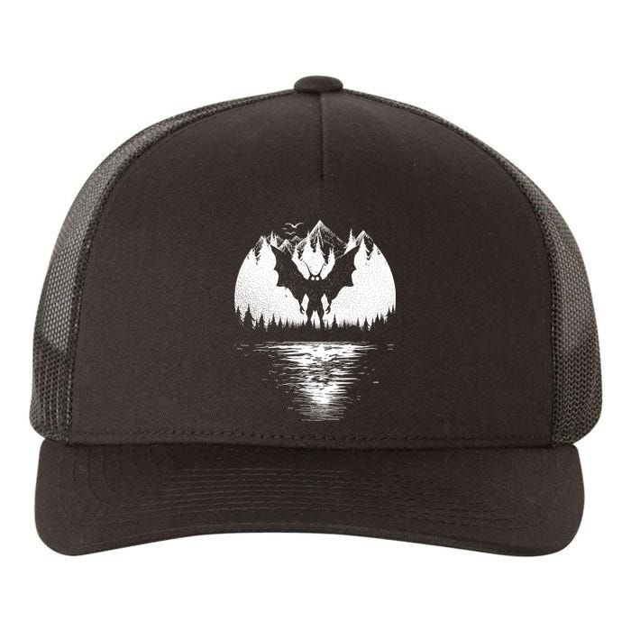 Mothman Cryptozoology Design Cryptid Yupoong Adult 5-Panel Trucker Hat