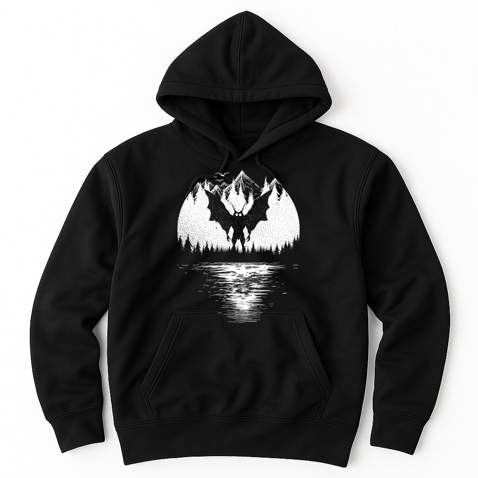 Mothman Cryptozoology Design Cryptid Hoodie
