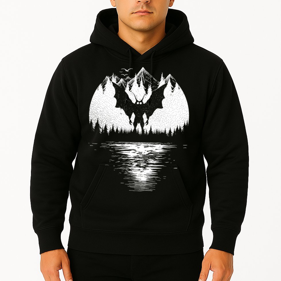 Mothman Cryptozoology Design Cryptid Hoodie