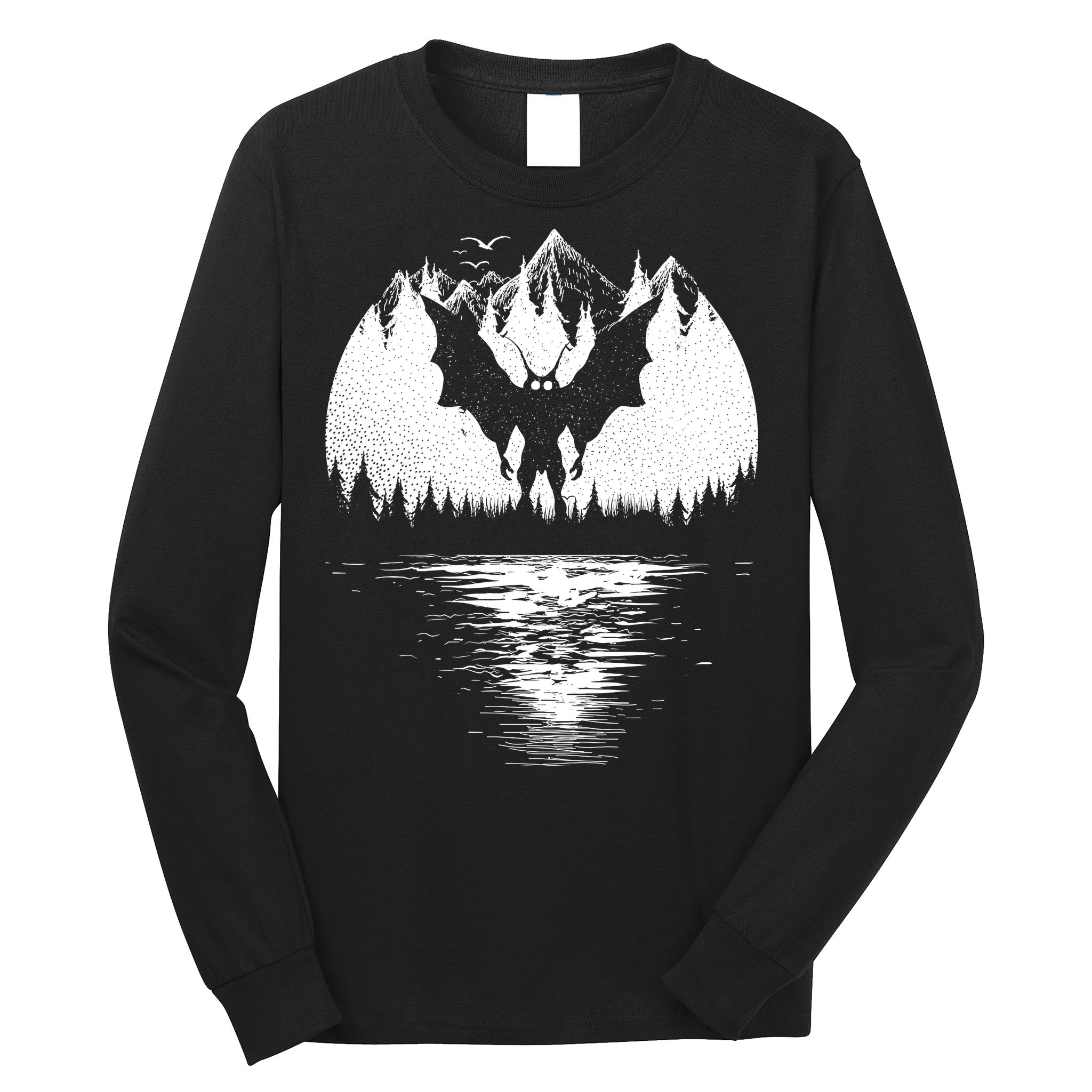 Mothman Cryptozoology Design Cryptid Long Sleeve Shirt