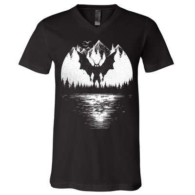 Mothman Cryptozoology Design Cryptid V-Neck T-Shirt
