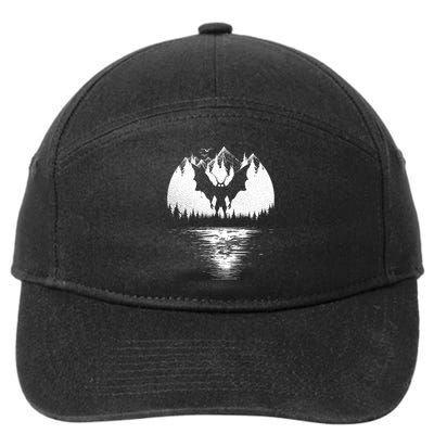 Mothman Cryptozoology Design Cryptid 7-Panel Snapback Hat