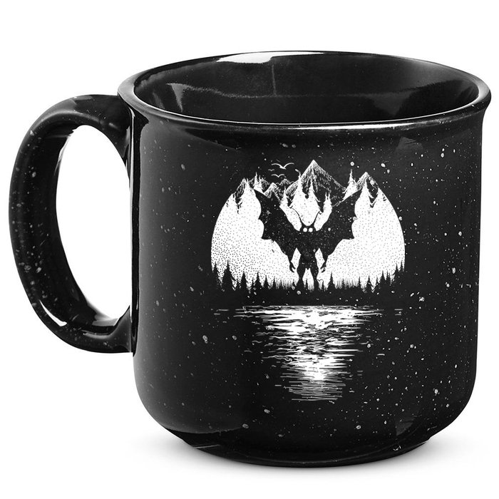 Mothman Cryptozoology Design Cryptid 15oz Campfire Ceramic Mug