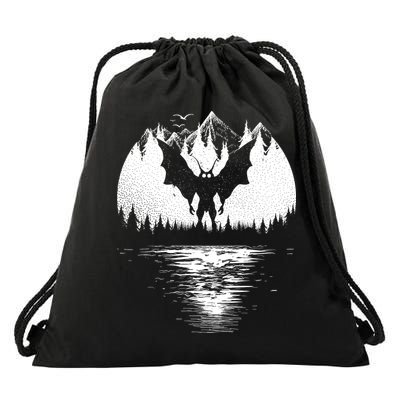 Mothman Cryptozoology Design Cryptid Drawstring Bag