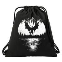 Mothman Cryptozoology Design Cryptid Drawstring Bag