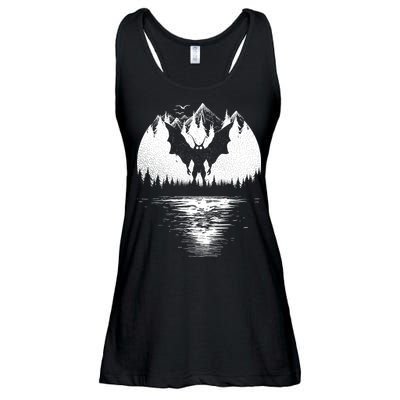 Mothman Cryptozoology Design Cryptid Ladies Essential Flowy Tank